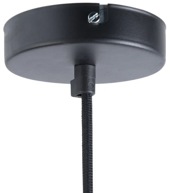 Интелигентна индустриална висяща лампа черна със злато 50 см с Wi-Fi G125 - Magna Eco