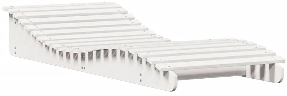 832585 vidaXL Шезлонг, бял, 205x80x31,5 см, борово дърво масив