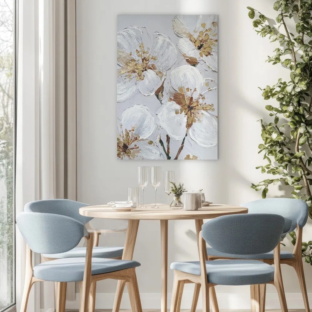 Картина с ръчно изрисувани елементи 70x100 cm Petal Glow – Styler