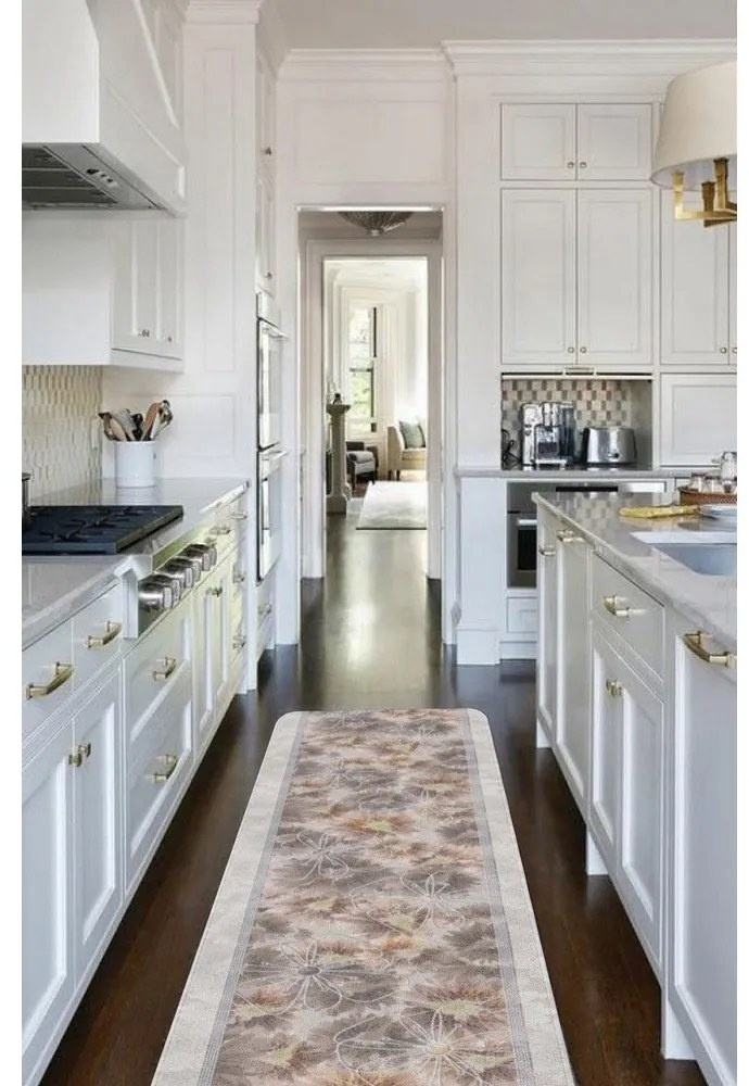 Бежова пътека подходяща за пране 58x240 cm Blooming – Oyo Concept