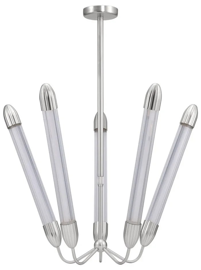 Стоманено висящо осветително тяло в сребрист цвят със стъклен абажур ø 86 cm Lemon Squeeze – UMAGE