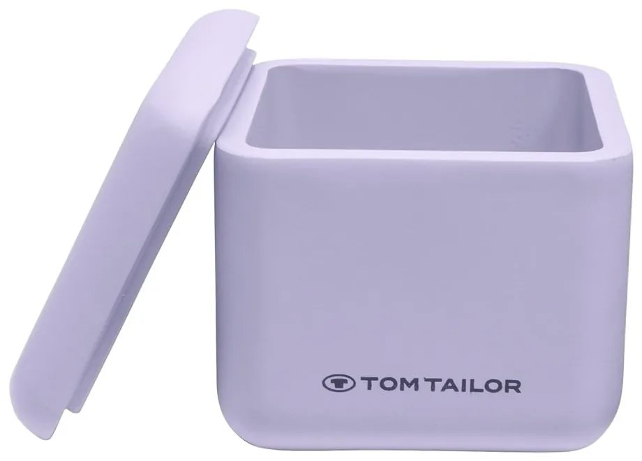 Лилав органайзер за баня за памучни тампони от полиресин Tom Tailor T-Rounded – Wenko