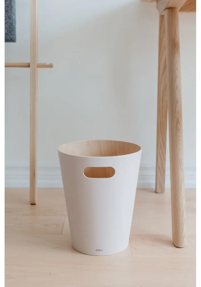 Бежово офис кошче за боклук 7,5 l Woodrow – Umbra