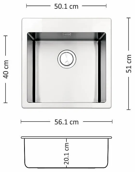 Leks MEGA 561 FI Кухненска мивка за вграждане