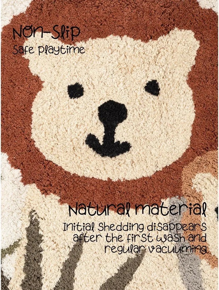 Кремав памучен детски килим подходящ за пране/ръчно изработен 140x200 cm Snuggle Lionel – Hanse Home