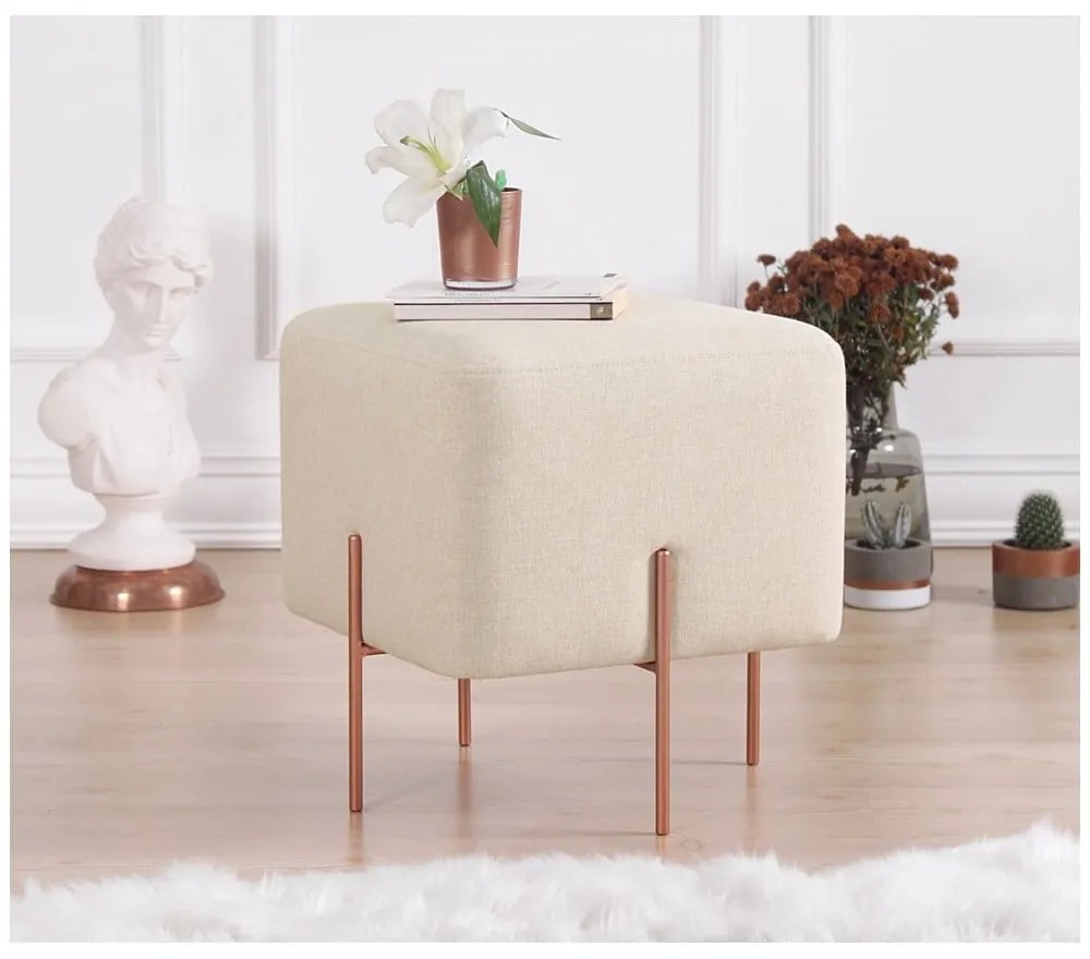 Кремава табуретка Copper – Artie