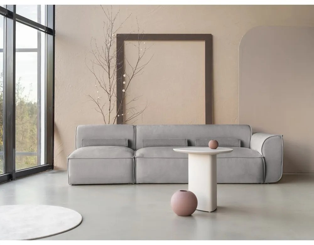 Светлосив модулна лежанка (десен ъгъл) Flex Felix – Miuform