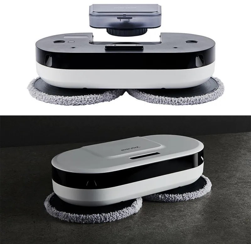 Робот за миене на подове Everybot EDGE 2 RS350, 27W, 210 мл, Мокро/сухо, Автономност до 200 мин, 7 режима, Сензор против падане/блъскане, Бял