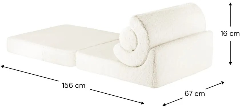 Кремав детски стол от букле Flipster – Wigiwama