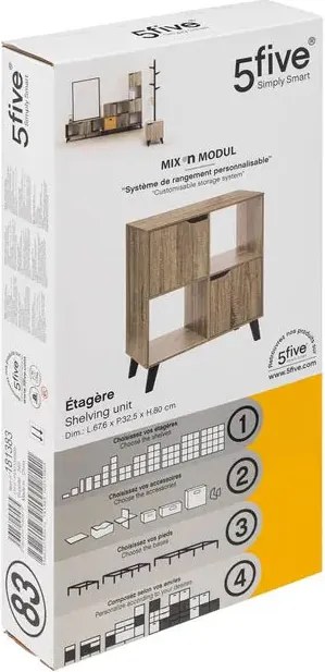 Рафт 5five Mix'n Modul Natural Ceda, 4 отделения