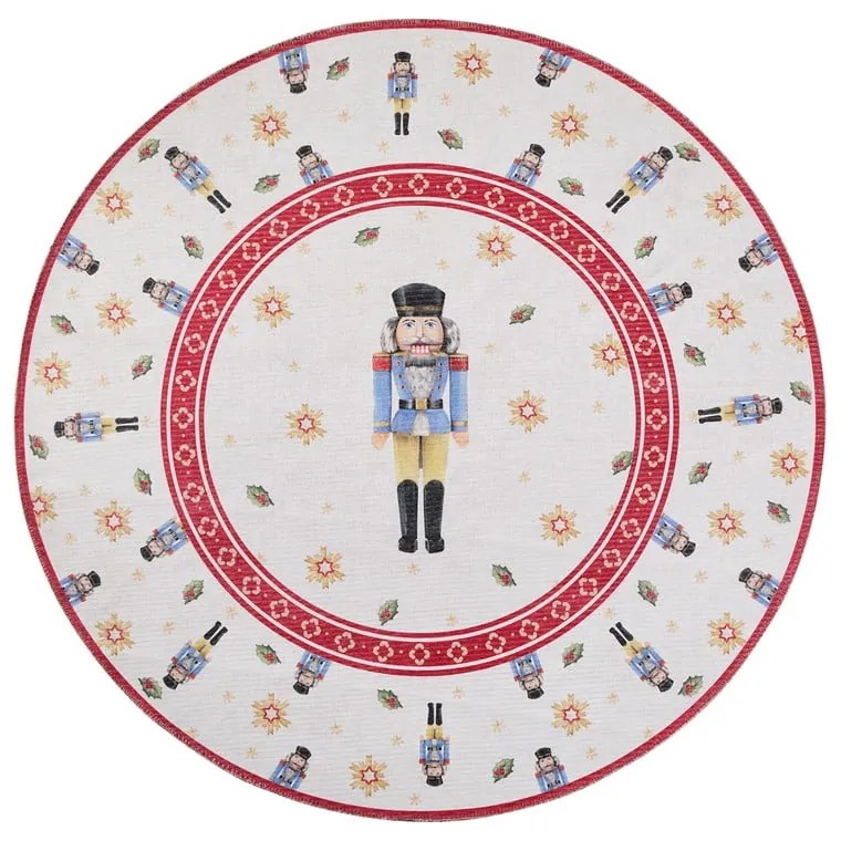 Червен кръгъл килим с коледен мотив ø 160 cm Toy's Delight Nutcracker – Villeroy&amp;Boch