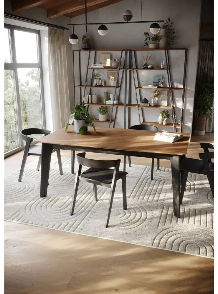 Сгъваема трапезна маса с орехов плот в естествен цвят 100x180 cm Shadow – TemaHome