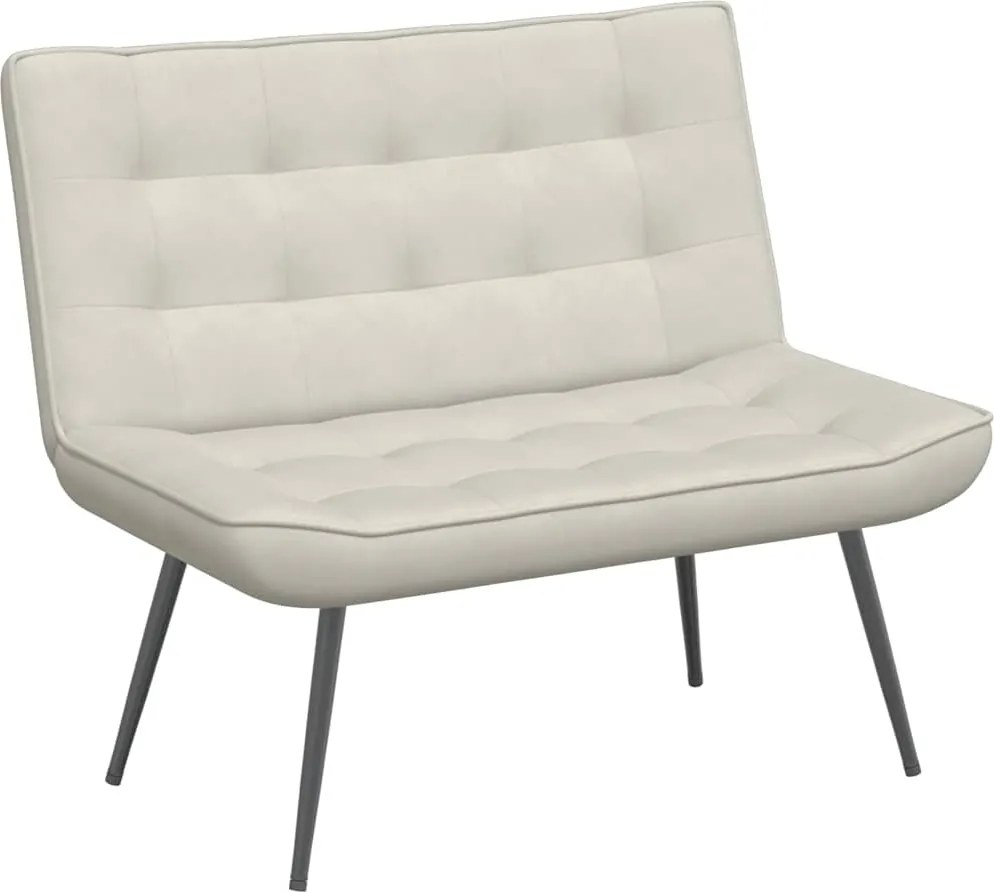 4012345 vidaXL Пейка, кремава, 110x74x84 см, кадифе