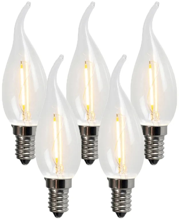 Комплект от 5 LED крушки с нажежаема жичка E14 BXS35 1W 100LM 2200K