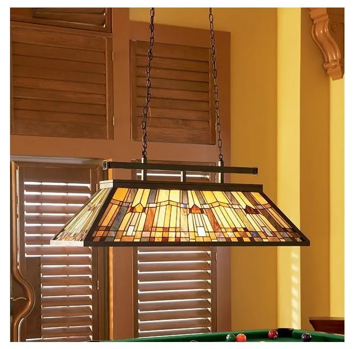 Elstead QZ-INGLENOOK-ISLE - Полилей на верига Tiffany INGLENOOK 3xE27/100W/230V