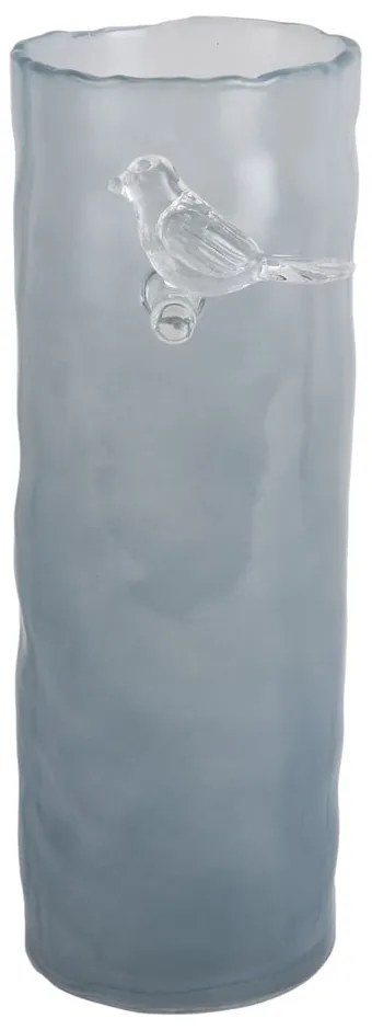 Синя стъклена ваза (височина 27 cm) Bird On Branch – PT LIVING