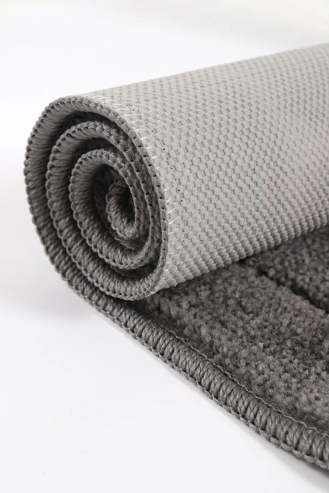 Антрацитни килими за баня в комплект 2 бр. 50x80 cm Kareli – Foutastic