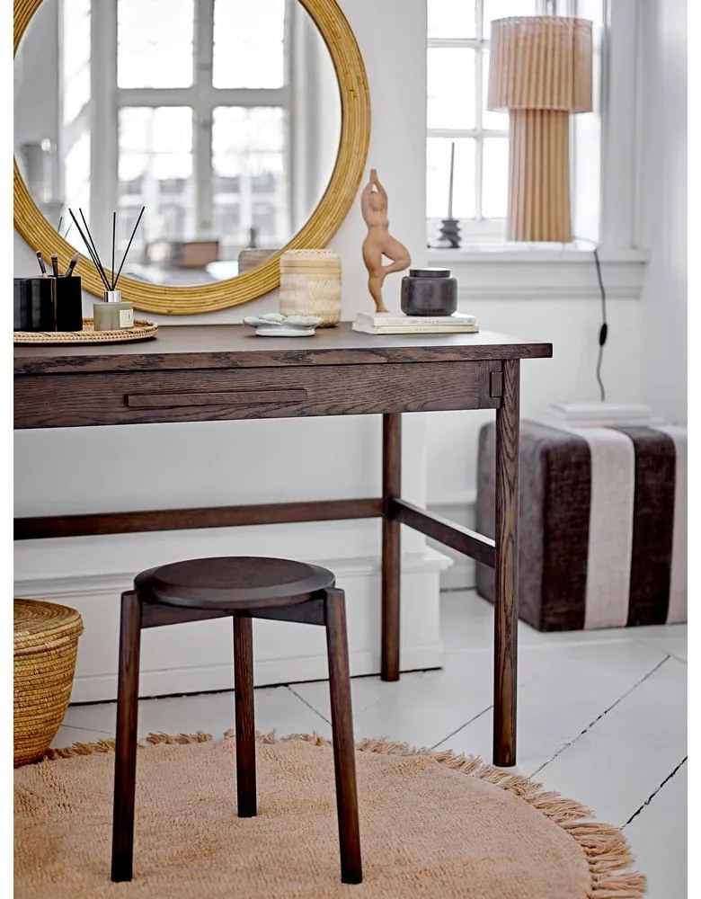 Вълнен кръгъл килим в естествен цвят ø 110 cm Lenea - Bloomingville