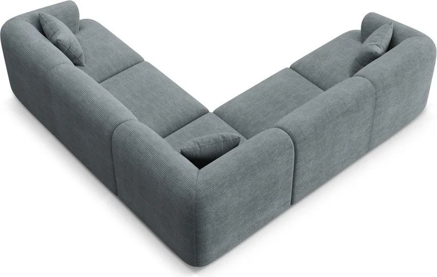 Тъмносив ъглов диван от рипсено кадифе Campi – Cosmopolitan Design