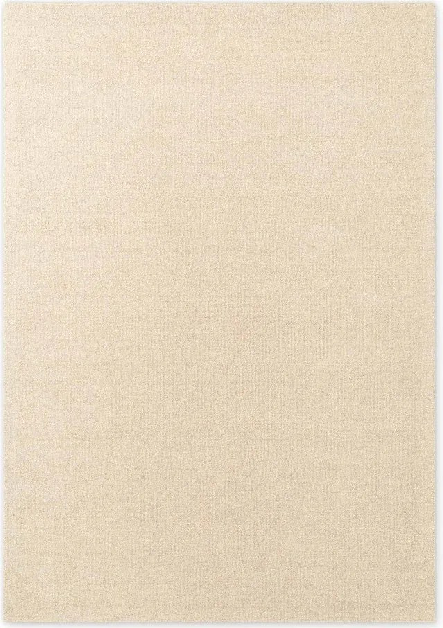 Бежов ръчно изработен вълнен килим 160x230 cm Puristic Knots – Elle Decoration