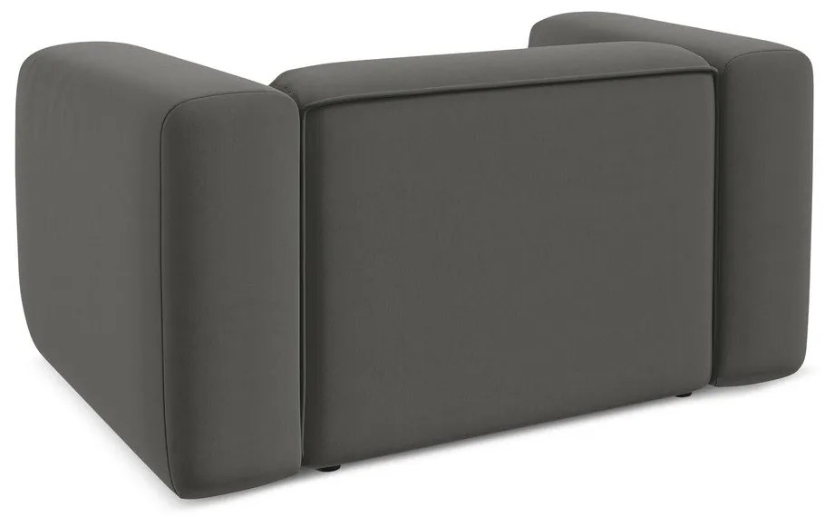 Сиво кадифено кресло Ekahi – Makamii