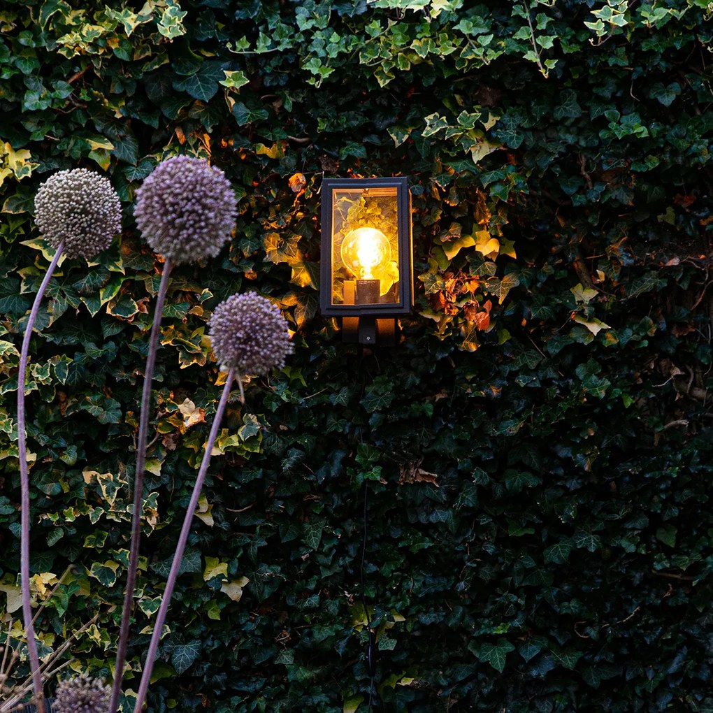 Индустриален стенен аплик сив IP44 - Sutton Up