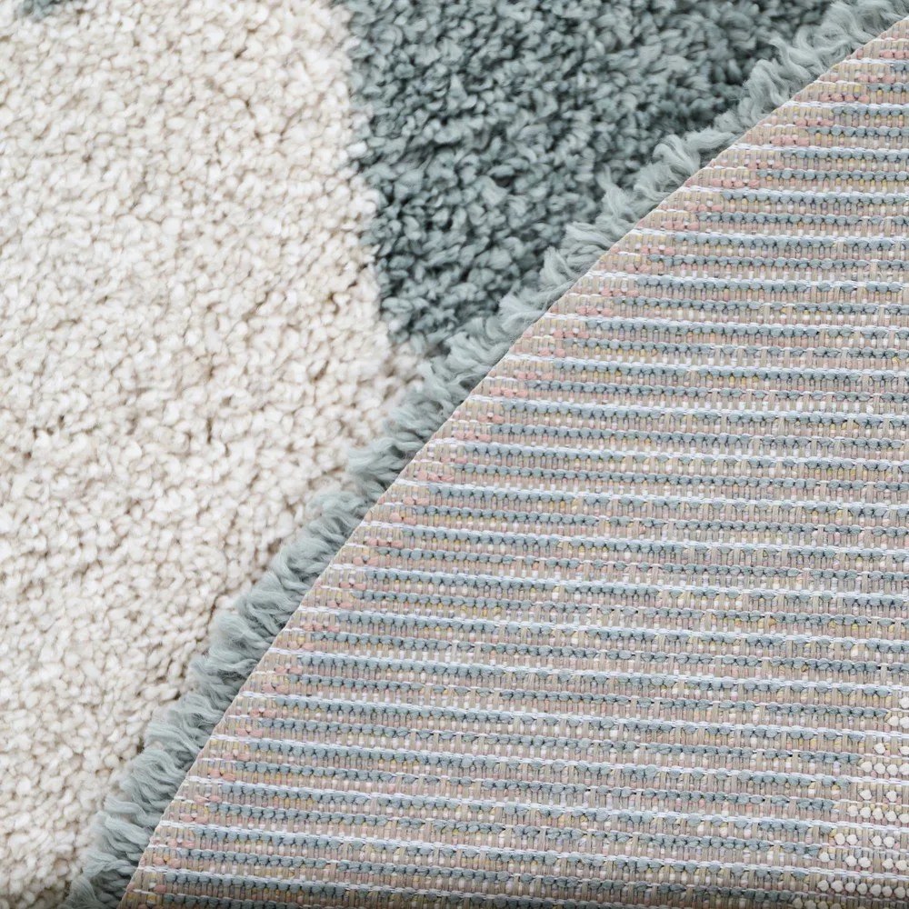 Светлозелен детски килим ø120 cm Bohemian Bird Aqua – Nattiot