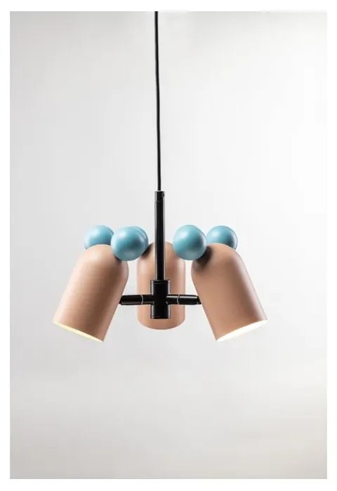 Светлосиньо/розово детско осветително тяло с метален абажур ø 30 cm Mouse II – GTV