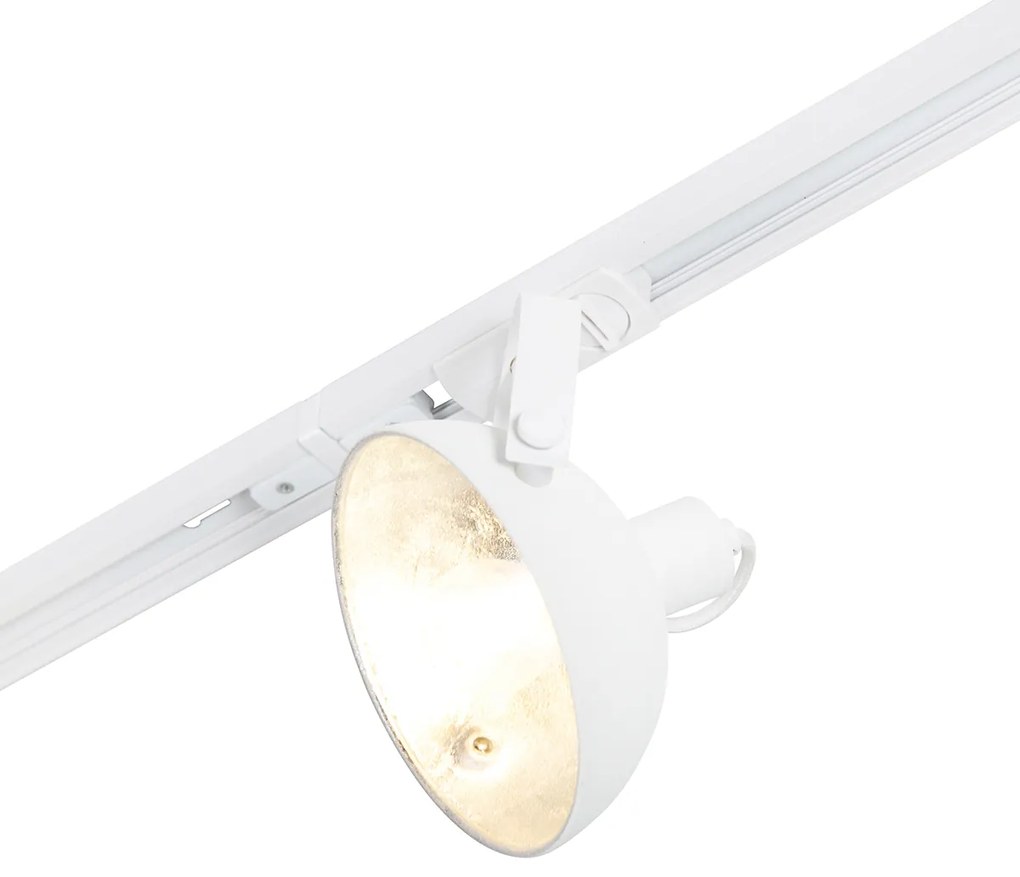 1-фазна релсова система с 3 регулируеми бели прожектори - Magnax