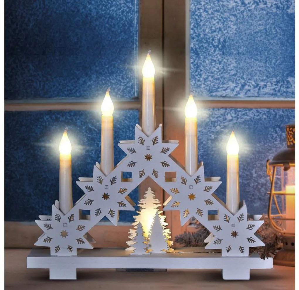 Brilagi - LED коледен свещник 5xLED/2xAA