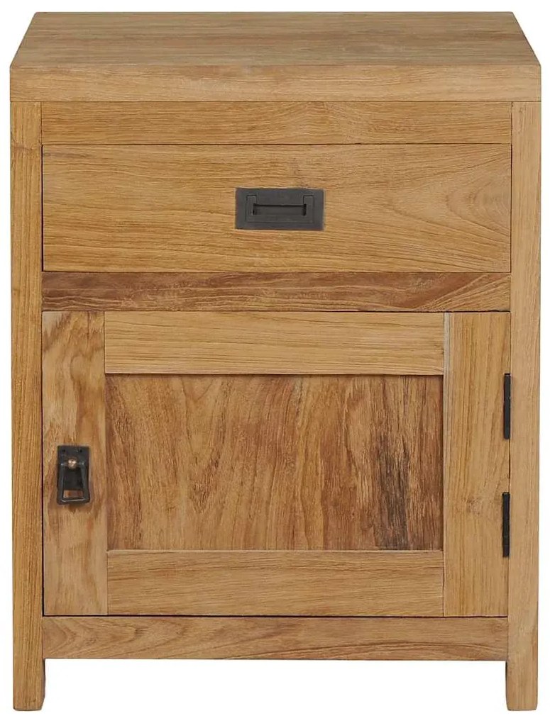 244484 vidaXL Нощно шкафче, тиково дърво масив, 40x30x50 см