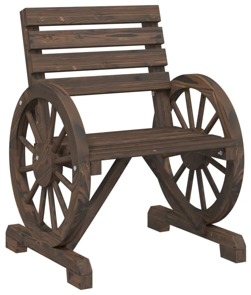 365100 vidaXL Градински стол 58x58x78,5 см масивно чамово дърво