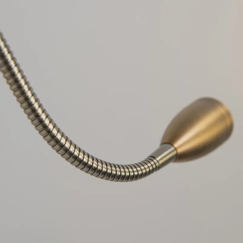 Стенна лампа бронз с LED с лампа за четене - Brescia Combi