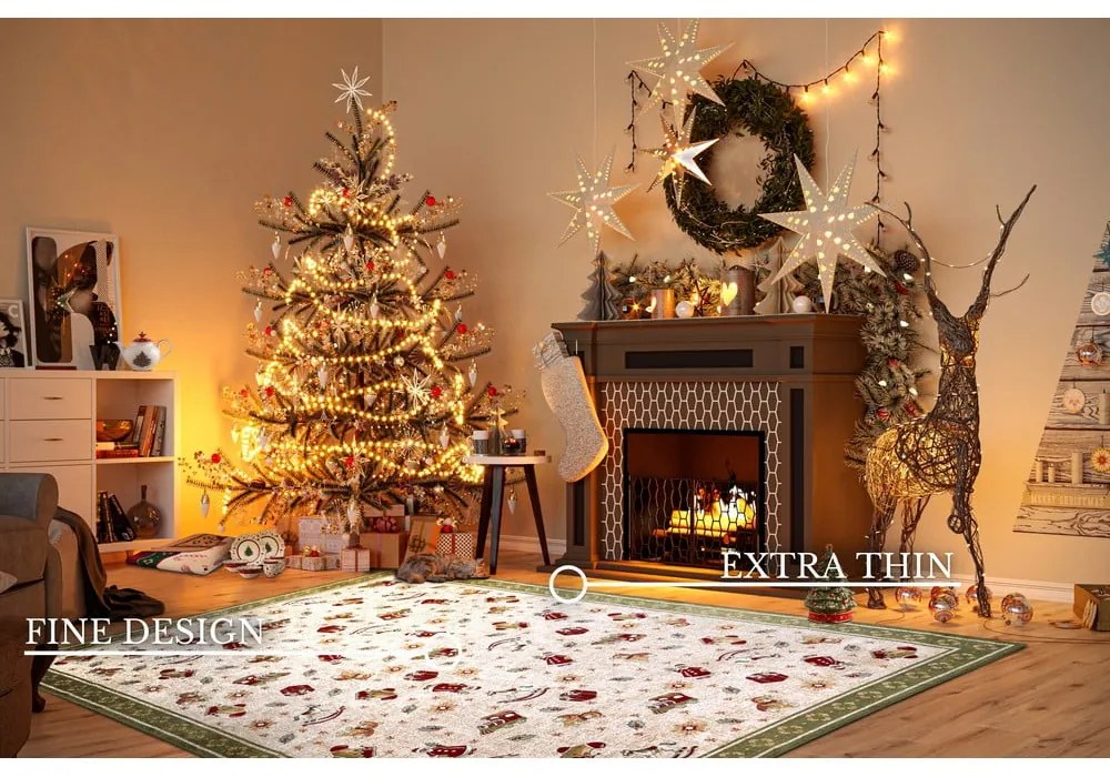 Зелен килим с коледен мотив със смес от памук 160x230 cm Toy's Delight Green Christmas – Villeroy&amp;Boch