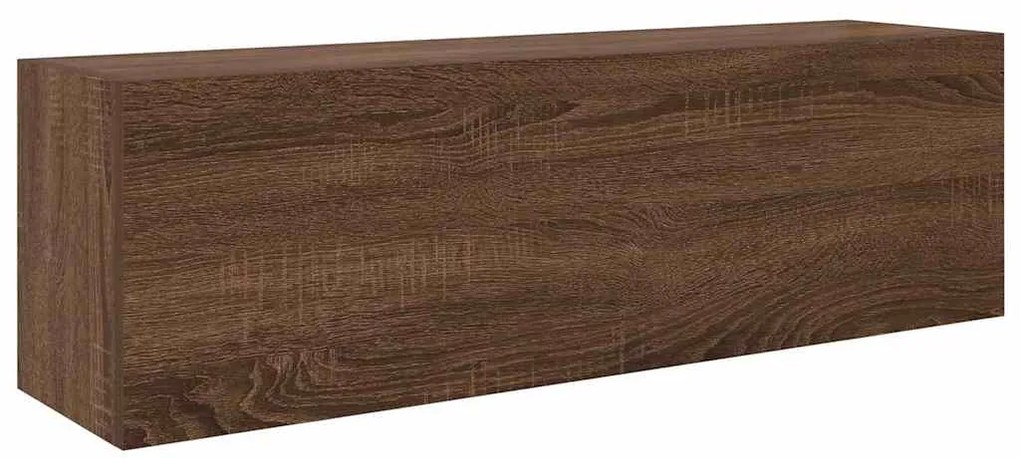 860100 vidaXL Стенен шкаф за баня, кафяв дъб, 100x25x30 см, инженерно дърво