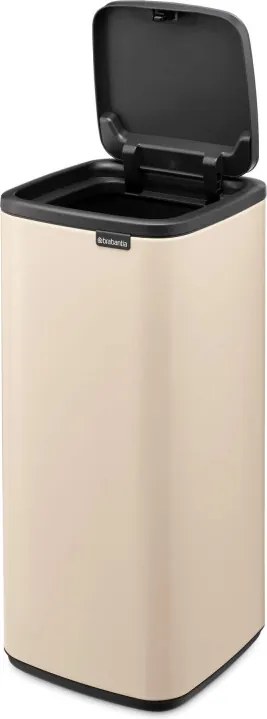 Кош за боклук Brabantia Bo Touch 1010125, 30 л, Плавно и безшумно отваряне, Голям отвор, Бежов