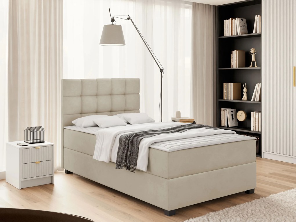 Тапицирано легло Lind-Сиво-90 x 200
