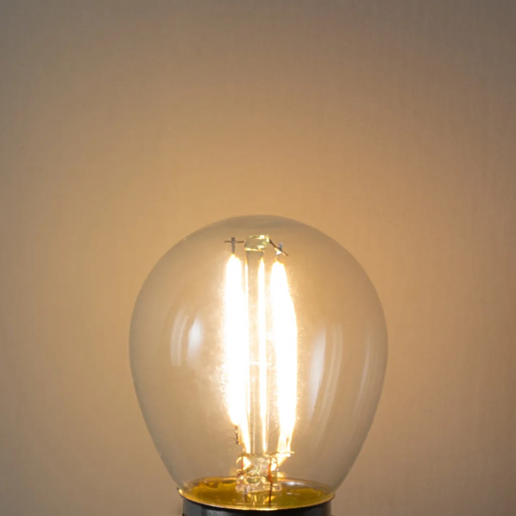 Комплект от 5 димируеми LED крушки E27 P45 прозрачно стъкло 3W 350 lm 2200K