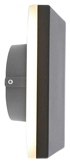 Дизайнерски стенен аплик сив алуминий 15 см с LED 9W - Skyf