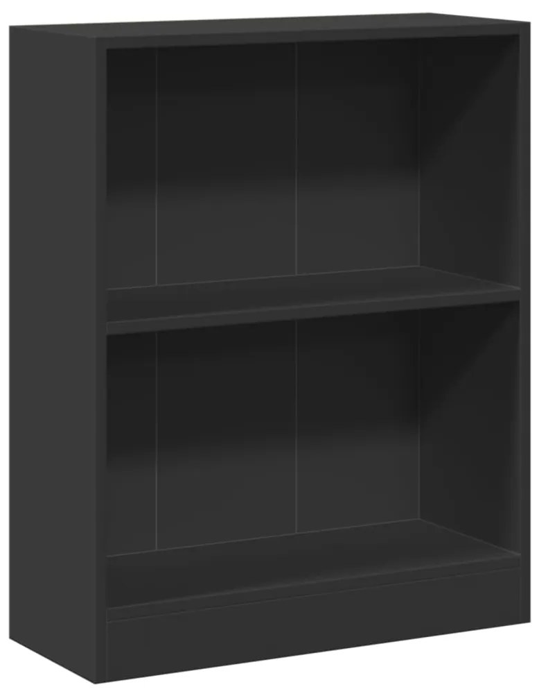 800856 vidaXL Етажерка за книги, черна, 60x24x76 см, инженерно дърво