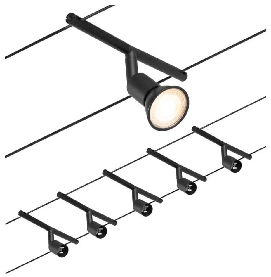 Paulmann 94446 - К-кт 5xGU5,3/10W Спот SALT 230V черен