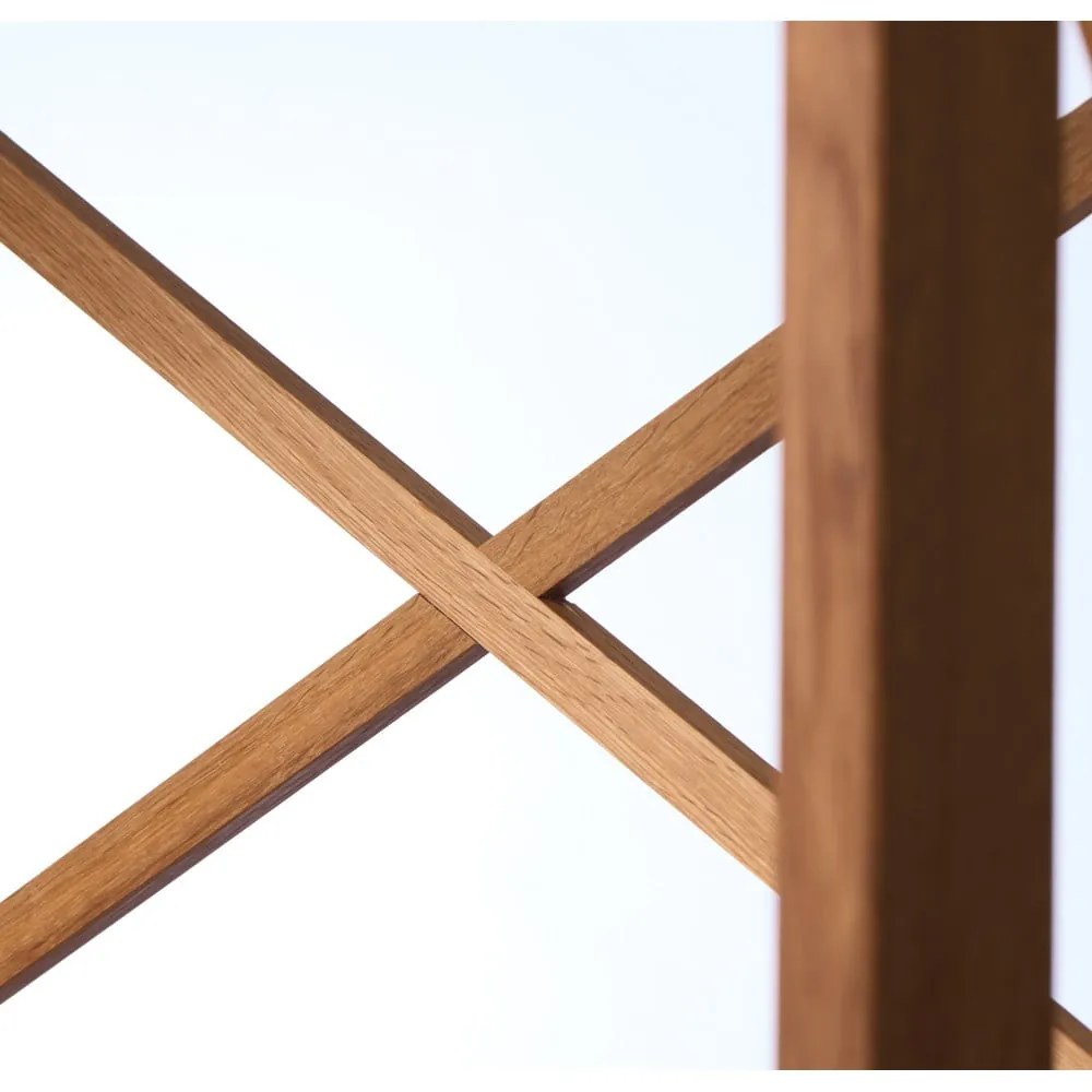 Стелаж от масивен дъб в естествен цвят 70x198 cm X-Shelf – Unique Furniture