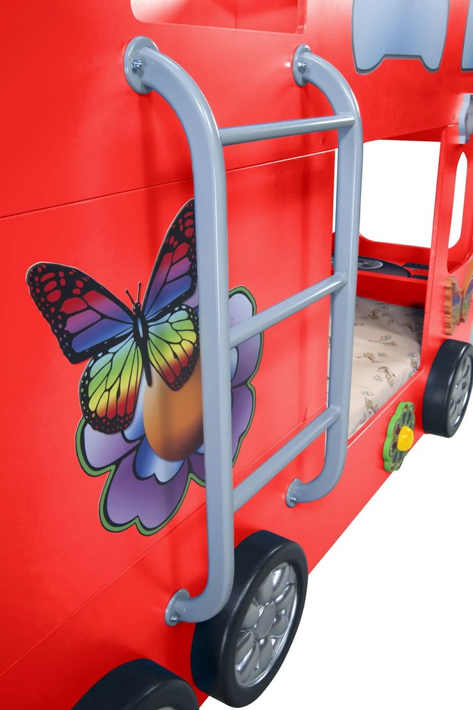 Детско легло Happy Bus-Kokkino