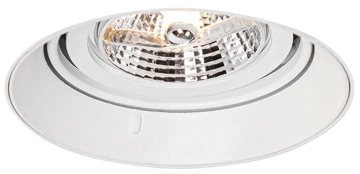 Комплект от 6 модерни вградени спота бели GU10 AR70 кръгли без рамки - Oneon