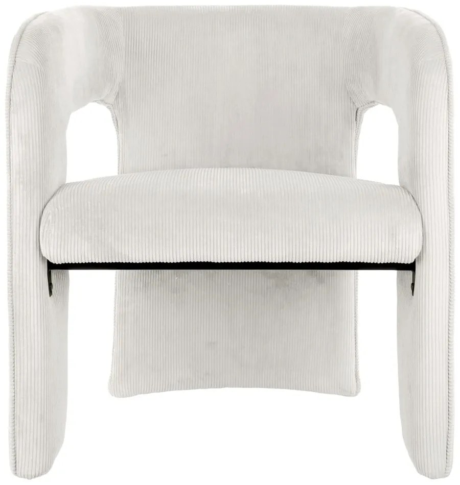 Бяло кресло от рипсено кадифе Vigor – Leitmotiv