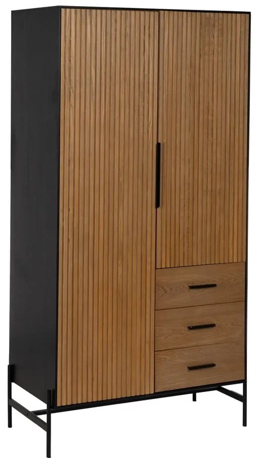 Гардероб от декор от ясен в естествен цвят 104x203 cm – Ixia