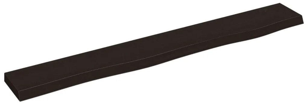363776 vidaXL Стенен рафт тъмнокафяв 80x10x2 см обработен масивен дъб