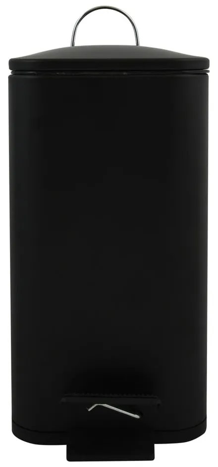 Матово черно стоманено кошче за боклук с педал 5 l Erik – Spirella