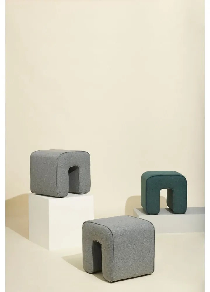 Сива табуретка Sculpture – Hübsch