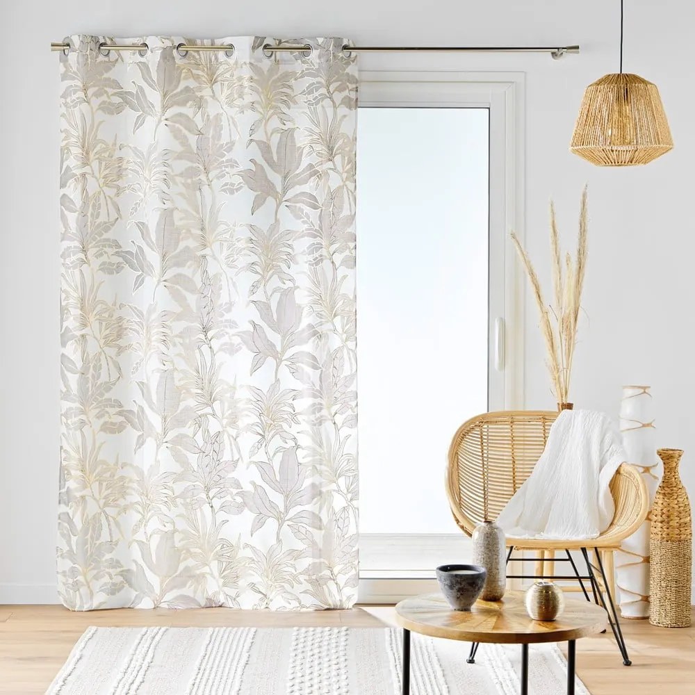 Завеса в бежов и златист цвят 135x240 cm Vayana – douceur d'intérieur